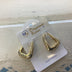 Earrings wavy square ring medium