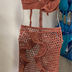 Crochet set waves long skirt