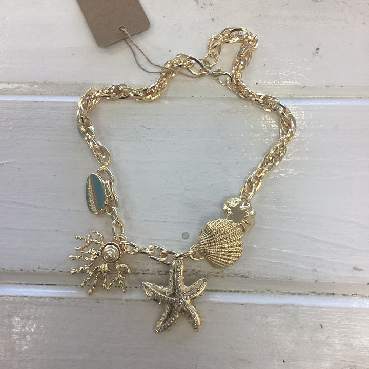 Necklace chain beach charms