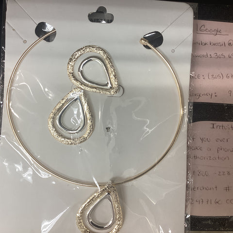Set necklace and earrings drop