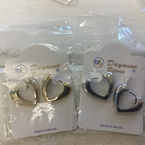Earrings heart ring medium