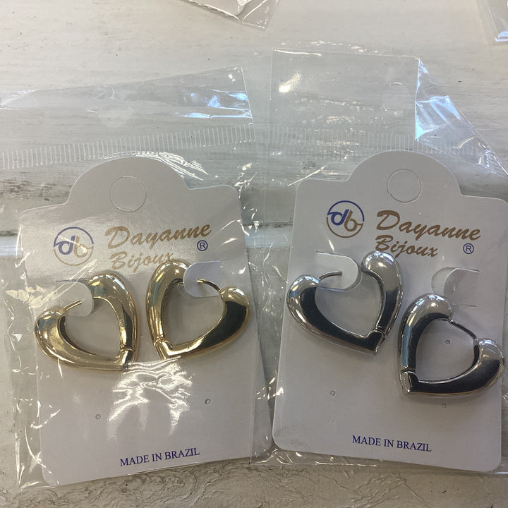 Earrings heart ring medium