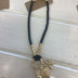 Necklace Black Cord Seashells