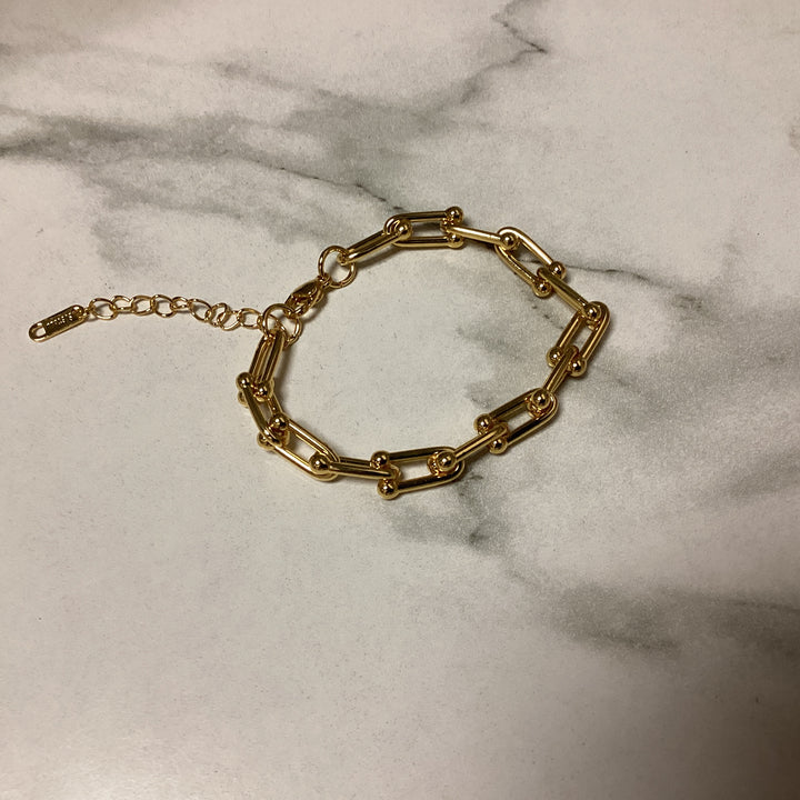 Golden chain bracelet