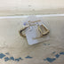 Earrings wavy square ring small