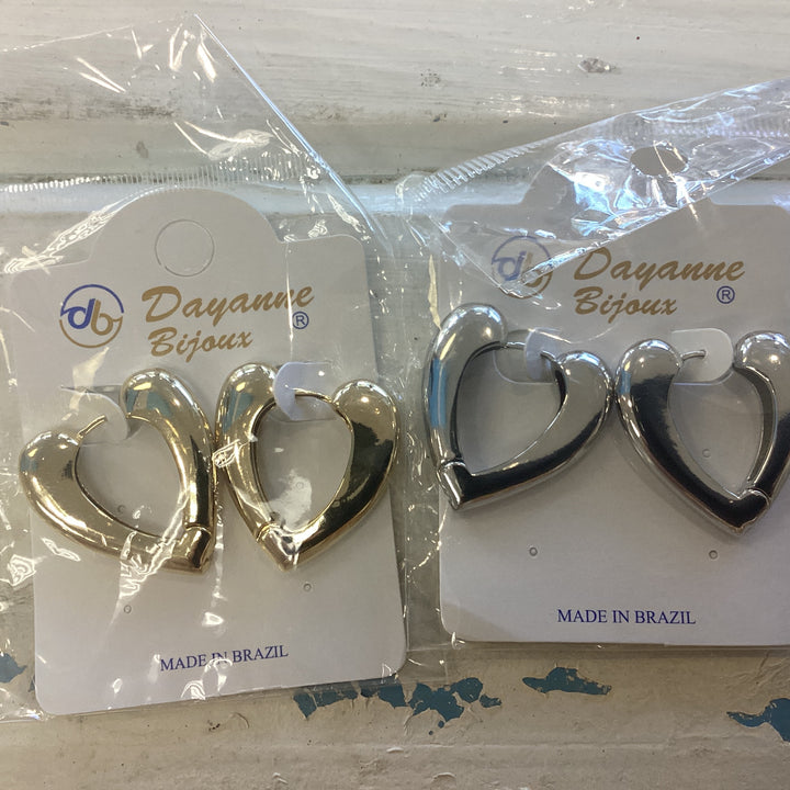 Earrings heart ring large