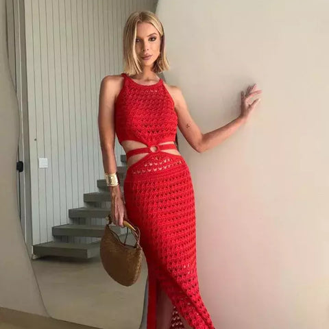 Dress waist cutout