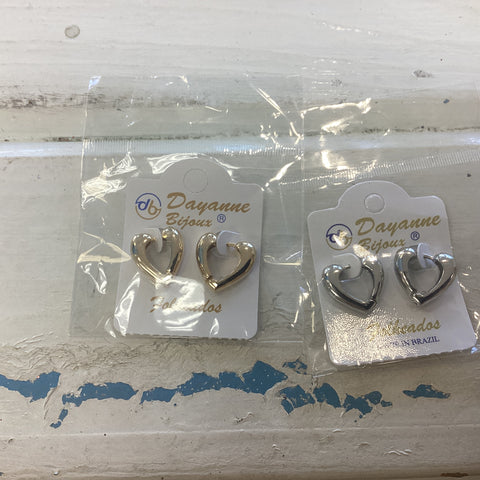 Earrings heart ring small