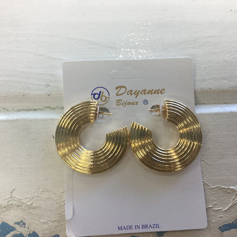 Earrings striped ring