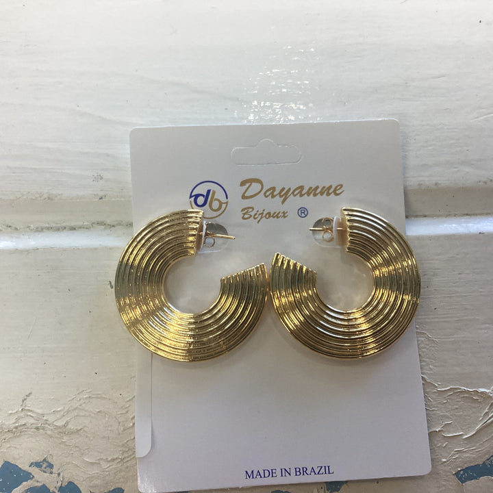 Earrings striped ring