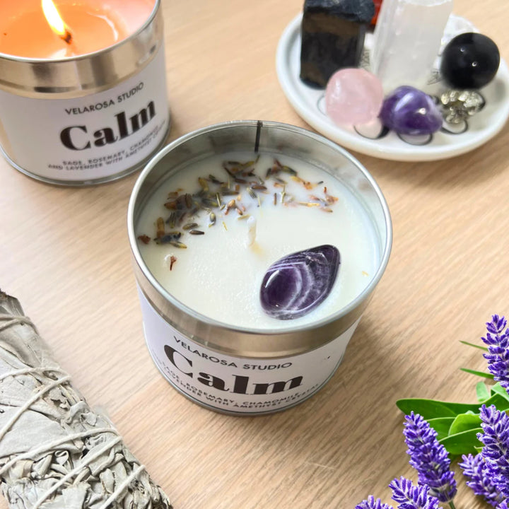 Calm Aromatic Candle- White Sage and Lavender