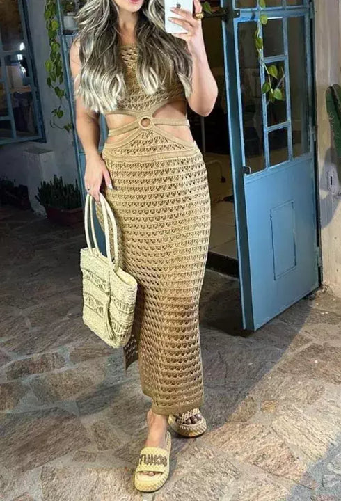 Dress waist cutout