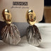 Earrings golden and silver