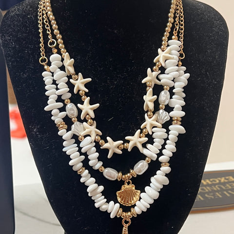 Necklace set of 3 starfish