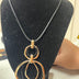 Necklace black and gold