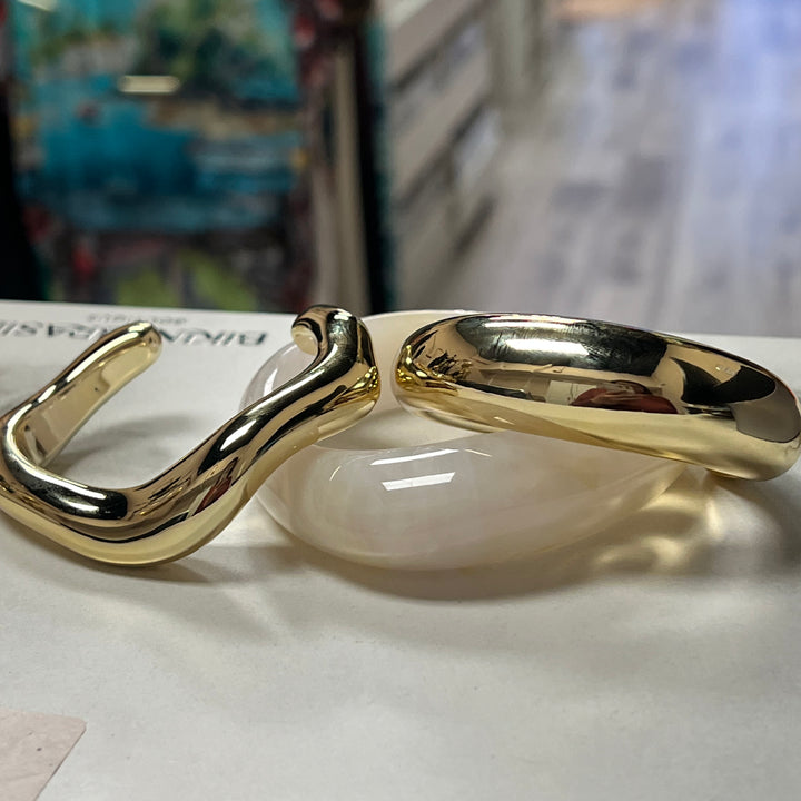 Bracelet set of 3 resin+gold