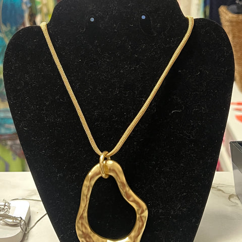 Necklace golden shape