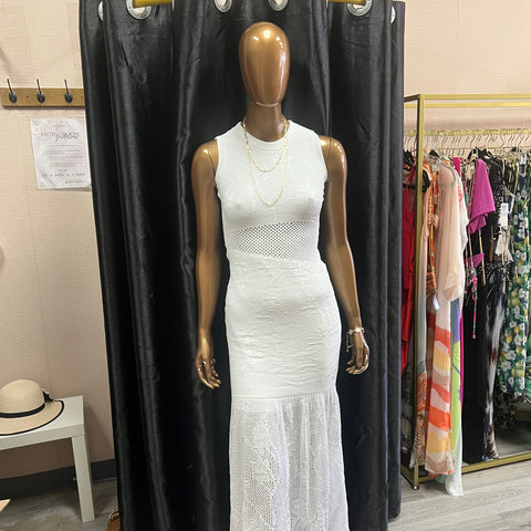 Crochet dress high neck