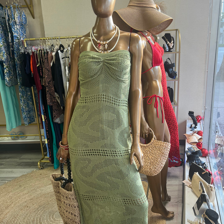 Crochet dress strapless