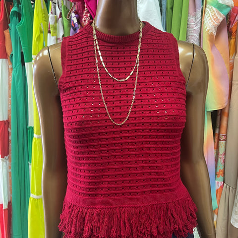 Crochet shirt fringe