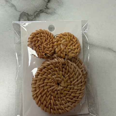 Earrings bamboo circle