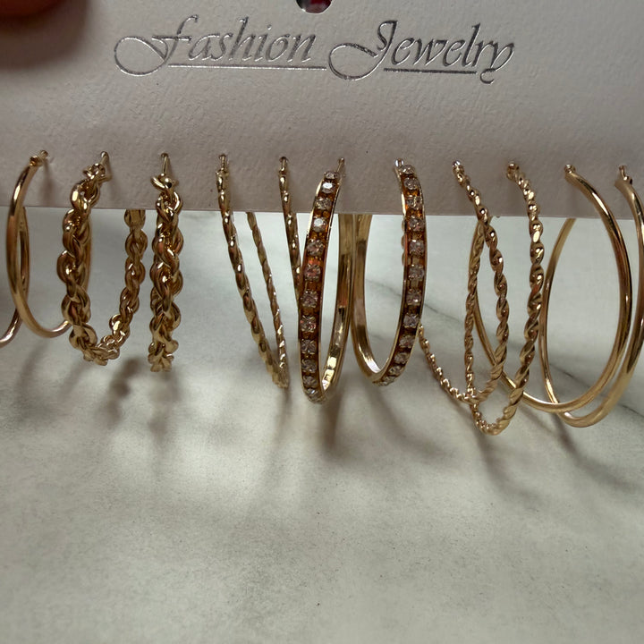 Earrings set big hoops