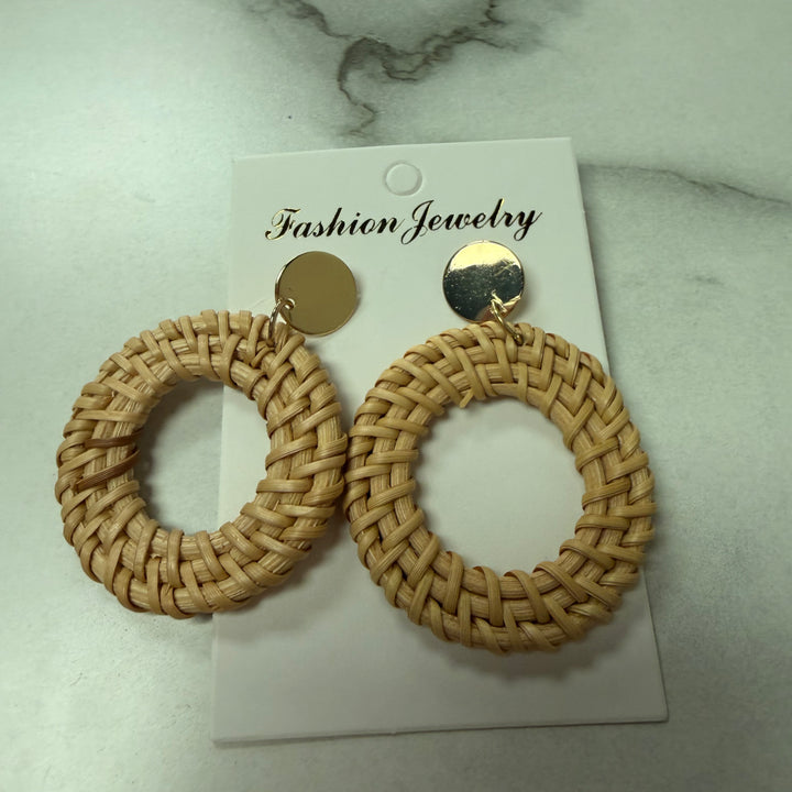 Earrings bambu w gold