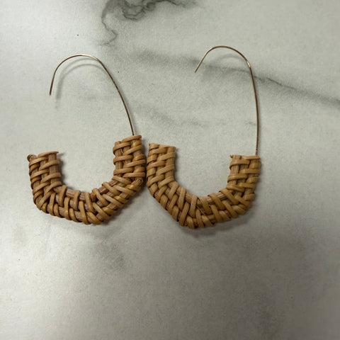 Bamboo earrings long