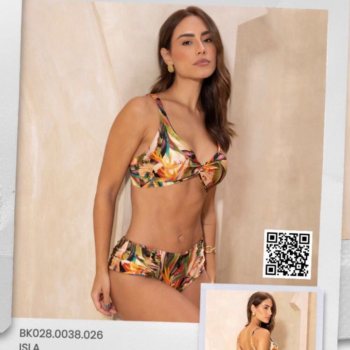 Bikini set high waist top knot