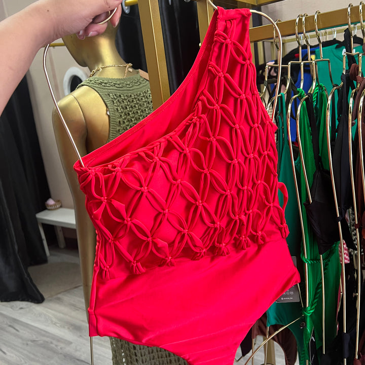 Onepiece macramé one shoulder