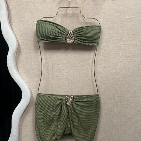 Trikini strapless 3 pieces