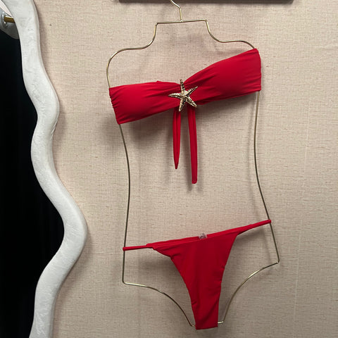 Bikini set strapless starfish