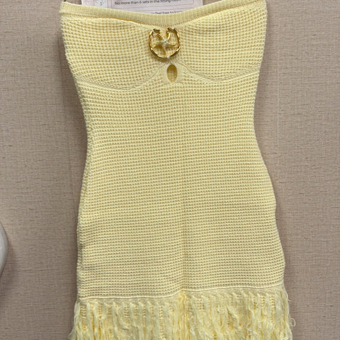 Crochet strapless short dress