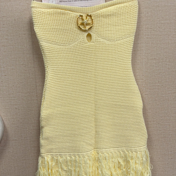 Crochet strapless short dress